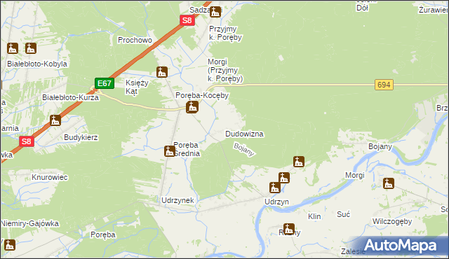 mapa Dudowizna, Dudowizna na mapie Targeo