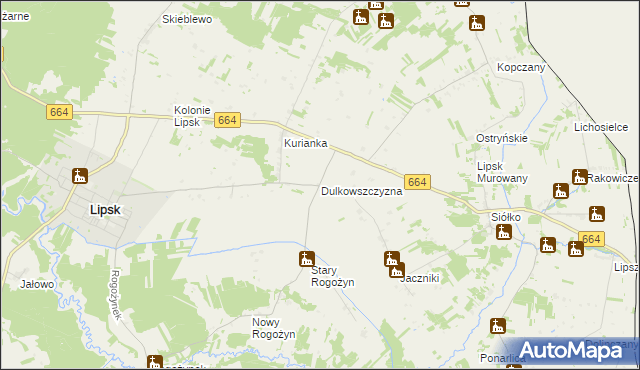 mapa Dulkowszczyzna, Dulkowszczyzna na mapie Targeo