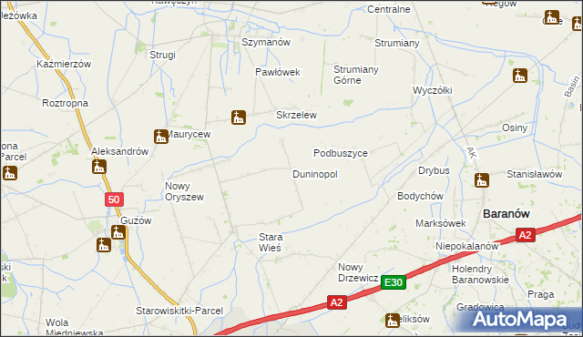 mapa Duninopol, Duninopol na mapie Targeo