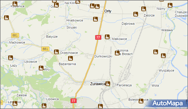 mapa Duńkowiczki, Duńkowiczki na mapie Targeo