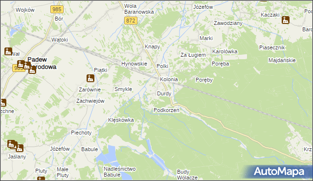 mapa Durdy, Durdy na mapie Targeo