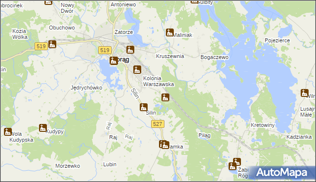 mapa Dury gmina Morąg, Dury gmina Morąg na mapie Targeo