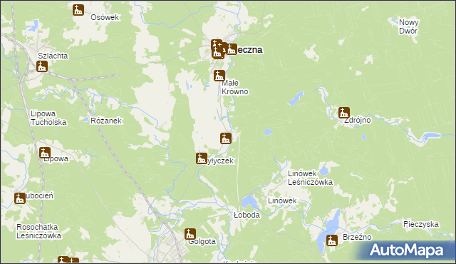 mapa Duże Krówno, Duże Krówno na mapie Targeo