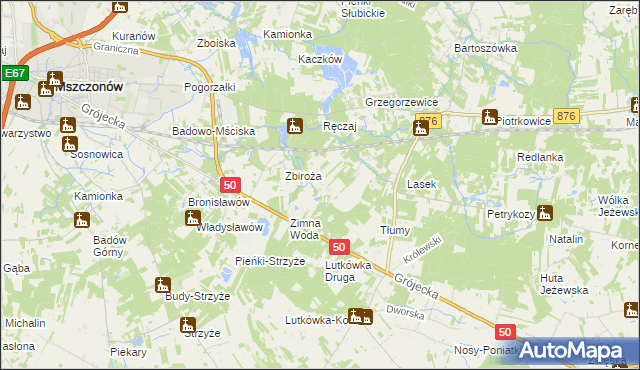 mapa Dwórzno gmina Mszczonów, Dwórzno gmina Mszczonów na mapie Targeo