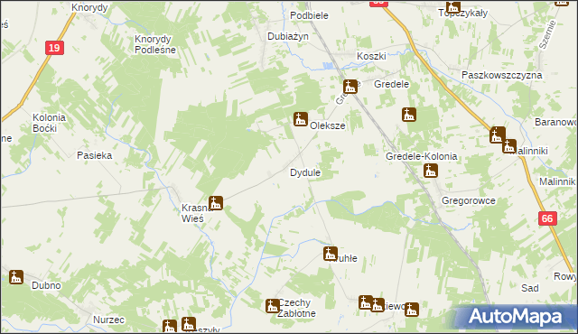 mapa Dydule, Dydule na mapie Targeo