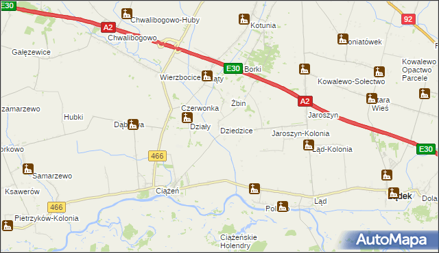 mapa Dziedzice gmina Lądek, Dziedzice gmina Lądek na mapie Targeo