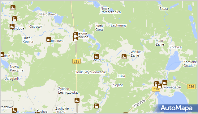 mapa Dzięgiel, Dzięgiel na mapie Targeo