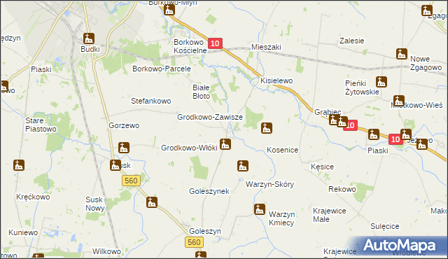 mapa Dziembakowo, Dziembakowo na mapie Targeo
