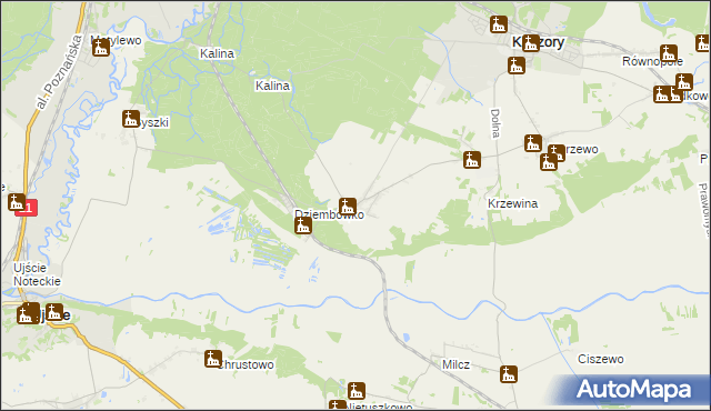 mapa Dziembowo, Dziembowo na mapie Targeo