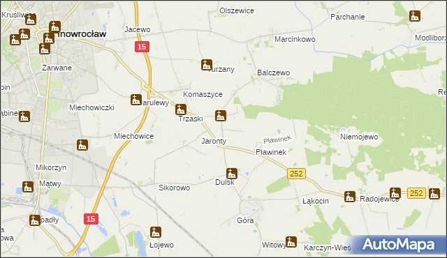 mapa Dziennice, Dziennice na mapie Targeo