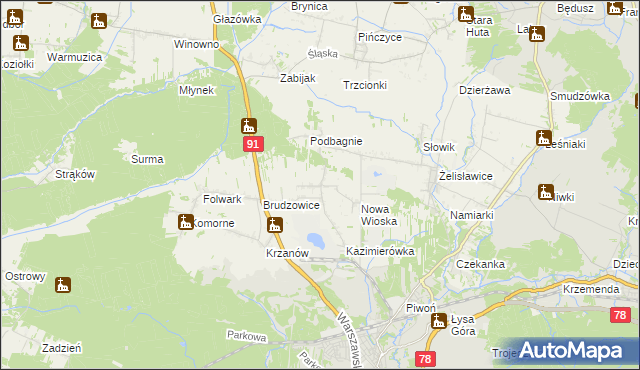 mapa Dziewki, Dziewki na mapie Targeo