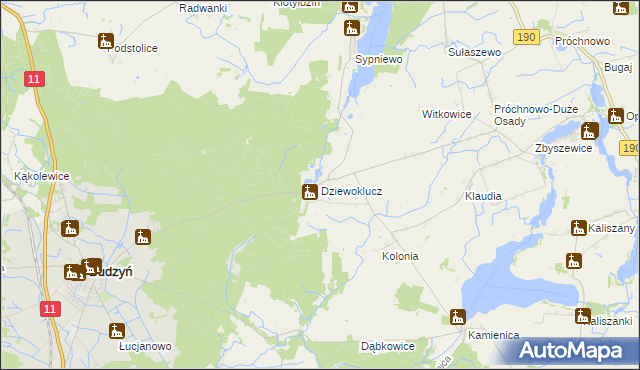 mapa Dziewoklucz, Dziewoklucz na mapie Targeo