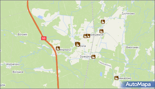 mapa Dzisna, Dzisna na mapie Targeo