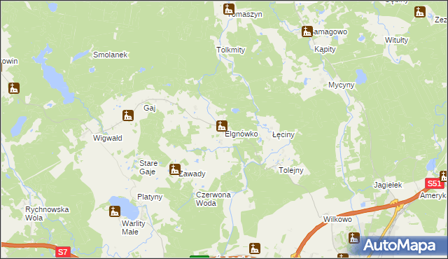 mapa Elgnówko, Elgnówko na mapie Targeo