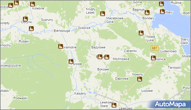 mapa Eliaszuki, Eliaszuki na mapie Targeo