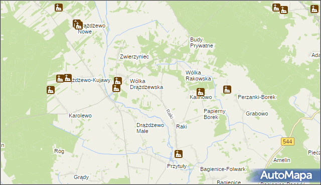 mapa Elżbiecin gmina Krasnosielc, Elżbiecin gmina Krasnosielc na mapie Targeo