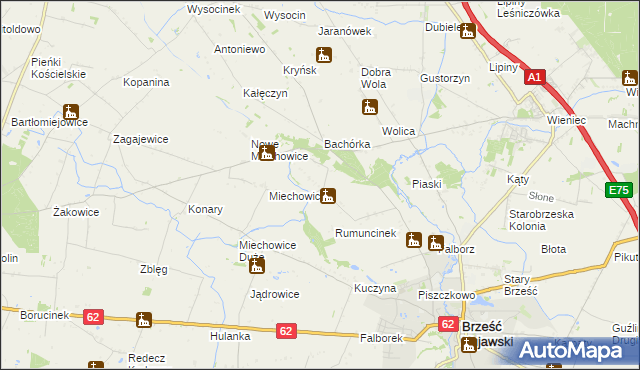 mapa Falborz-Kolonia, Falborz-Kolonia na mapie Targeo