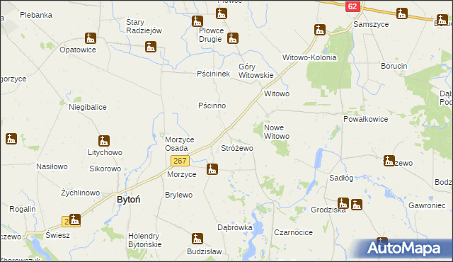 mapa Faliszewo, Faliszewo na mapie Targeo