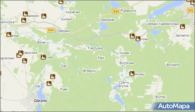 mapa Falk, Falk na mapie Targeo