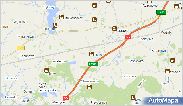 mapa Fałkowo, Fałkowo na mapie Targeo