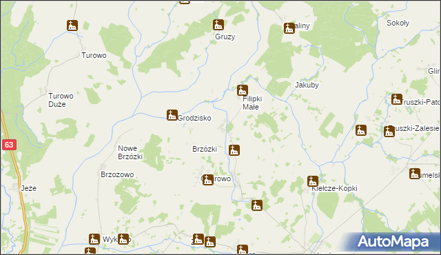 mapa Filipki Duże, Filipki Duże na mapie Targeo