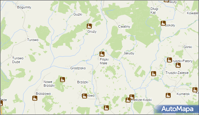 mapa Filipki Małe, Filipki Małe na mapie Targeo