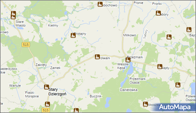 mapa Folwark gmina Stary Dzierzgoń, Folwark gmina Stary Dzierzgoń na mapie Targeo