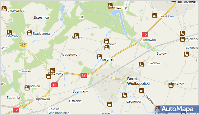 mapa Frasunek, Frasunek na mapie Targeo