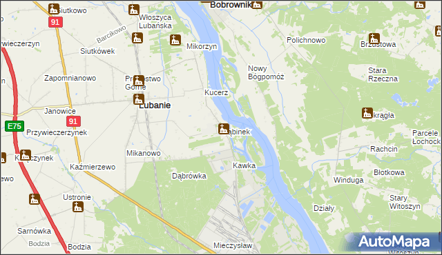 mapa Gąbinek, Gąbinek na mapie Targeo