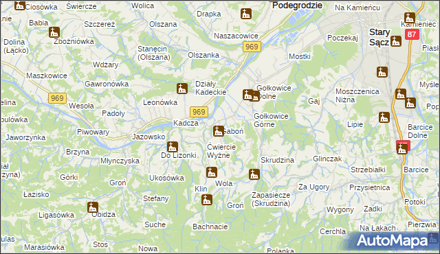 mapa Gaboń, Gaboń na mapie Targeo