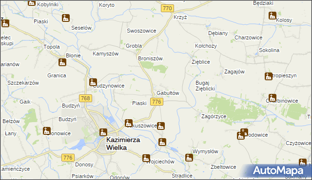 mapa Gabułtów, Gabułtów na mapie Targeo