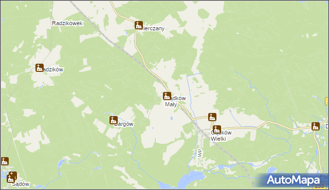 mapa Gądków Mały, Gądków Mały na mapie Targeo