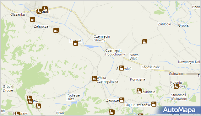 mapa Gaj Czernięciński, Gaj Czernięciński na mapie Targeo
