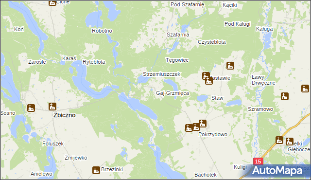 mapa Gaj-Grzmięca, Gaj-Grzmięca na mapie Targeo