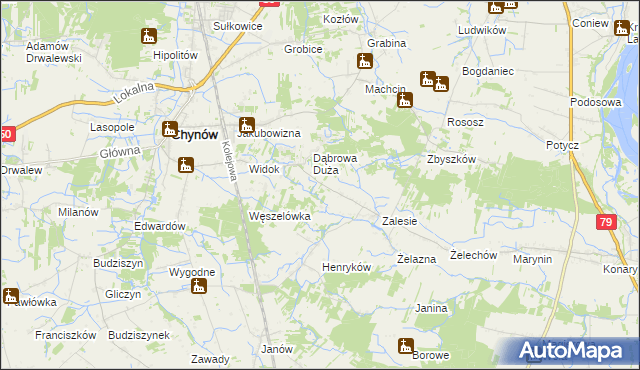 mapa Gaj Żelechowski, Gaj Żelechowski na mapie Targeo