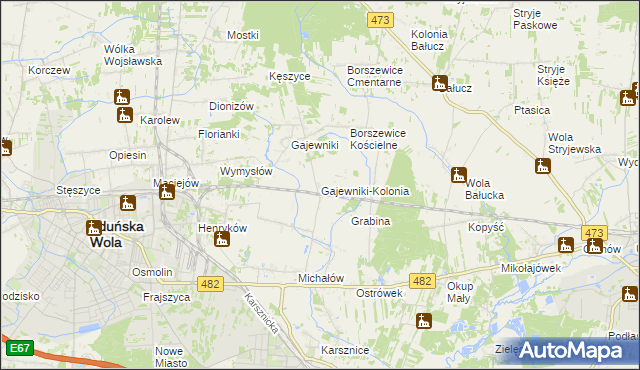 mapa Gajewniki-Kolonia, Gajewniki-Kolonia na mapie Targeo