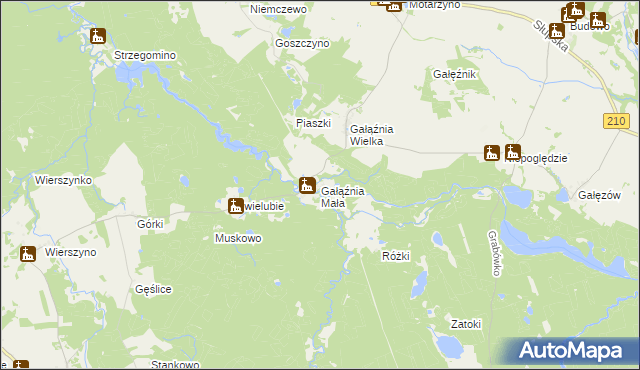 mapa Gałąźnia Mała, Gałąźnia Mała na mapie Targeo