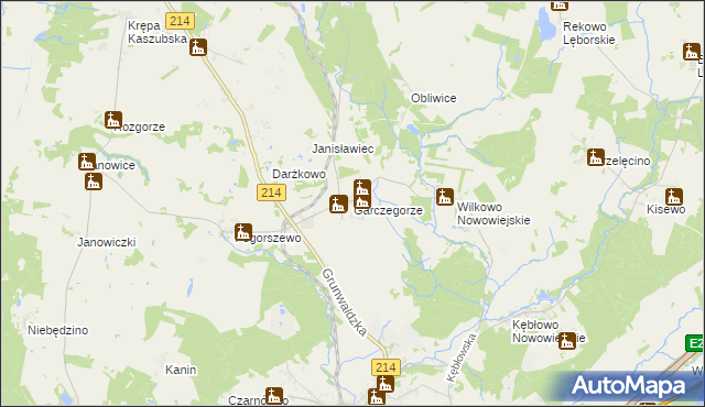 mapa Garczegorze, Garczegorze na mapie Targeo