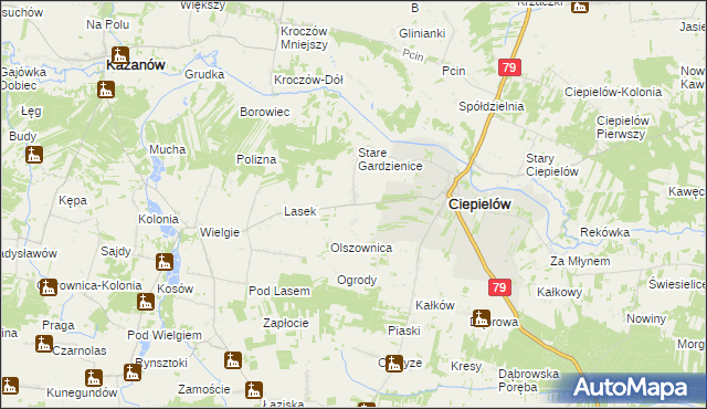 mapa Gardzienice-Kolonia, Gardzienice-Kolonia na mapie Targeo