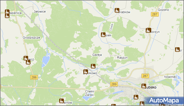 mapa Gareja, Gareja na mapie Targeo