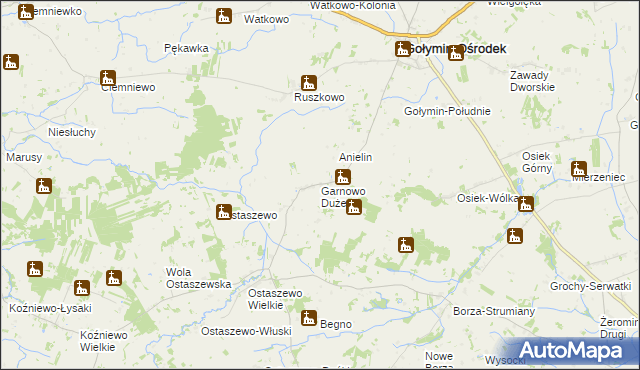 mapa Garnowo Duże, Garnowo Duże na mapie Targeo