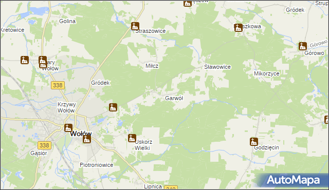 mapa Garwół, Garwół na mapie Targeo