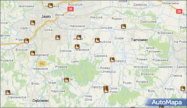 mapa Gąsówka, Gąsówka na mapie Targeo