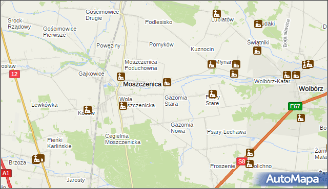 mapa Gazomia Stara, Gazomia Stara na mapie Targeo