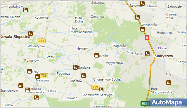 mapa Gębarzów, Gębarzów na mapie Targeo