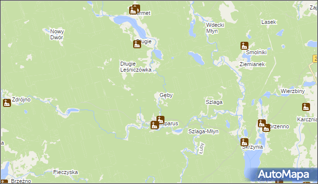 mapa Gęby, Gęby na mapie Targeo