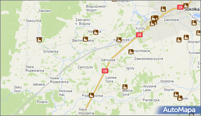 mapa Geniusze, Geniusze na mapie Targeo
