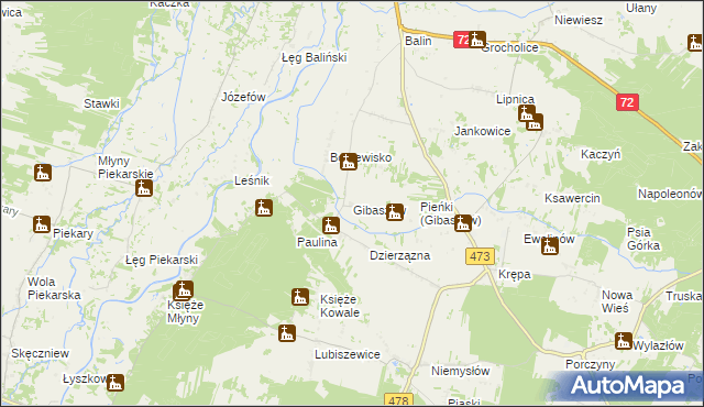 mapa Gibaszew, Gibaszew na mapie Targeo