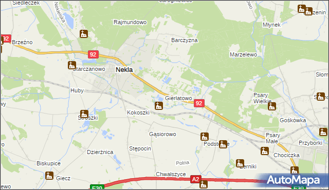 mapa Gierłatowo, Gierłatowo na mapie Targeo