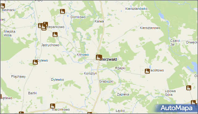 mapa Gierzwałd, Gierzwałd na mapie Targeo